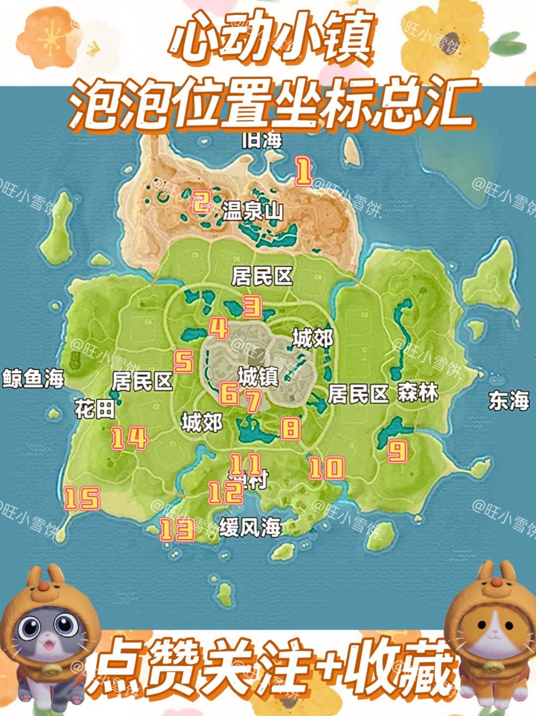 心动小镇1.4号粉红泡泡位置分享1️⃣ 2
