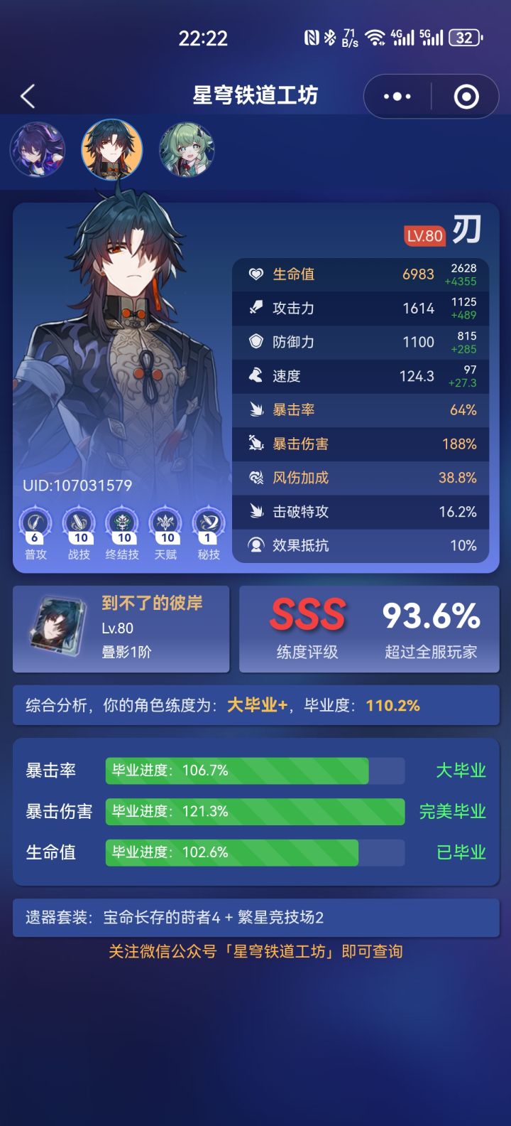 刃,0+1,什么水平才完美毕业?截图