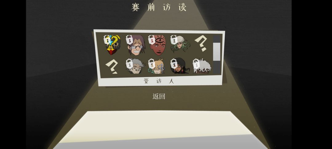 想问一下赛前访谈这几个问号要怎么获得啊 2