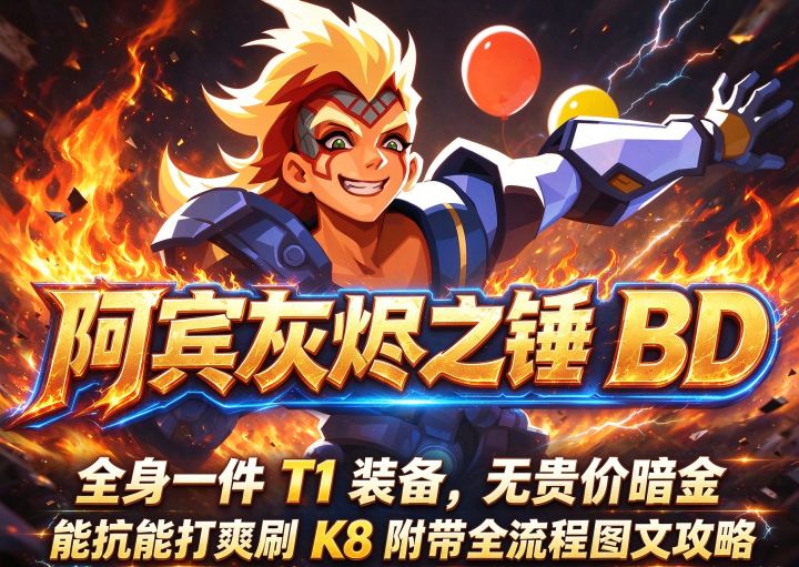 【火炬】宾1灰锤BD分享/K8爽刷/全自动/攻略文档/全流程截图