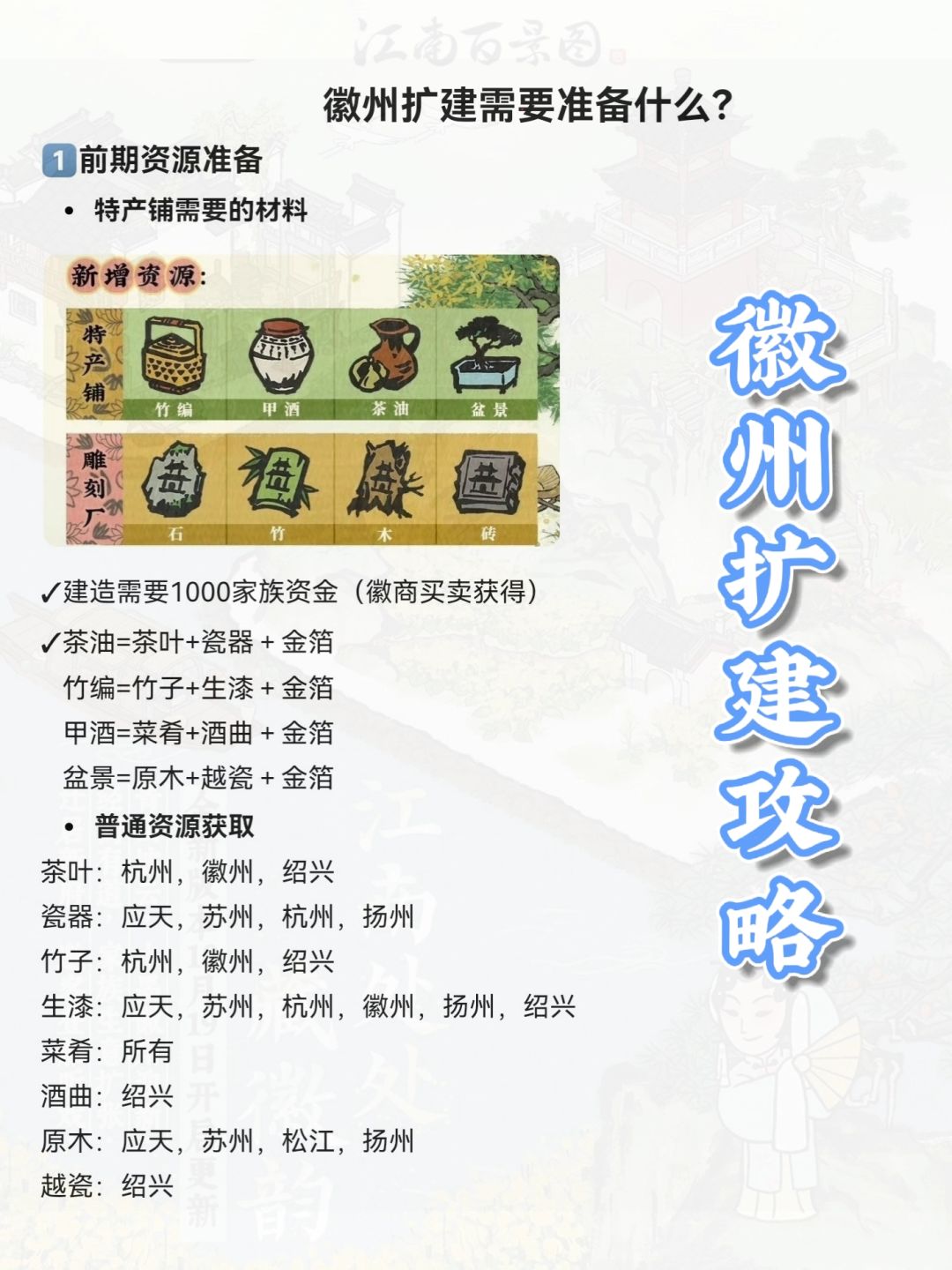 徽州扩建攻略截图