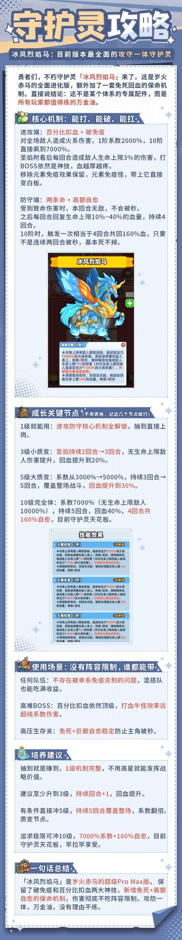 守护灵攻略｜冰封烈焰马：目前版本最全面的攻守一体守护灵