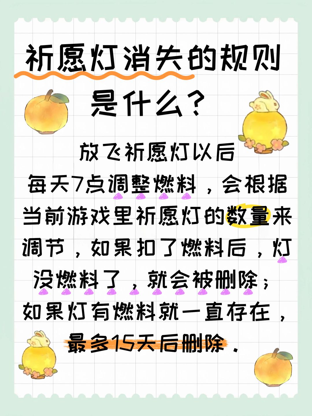 祈愿灯消失的规则是什么? 2