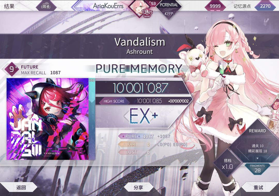 Vandalism Future 9+ 理论值截图