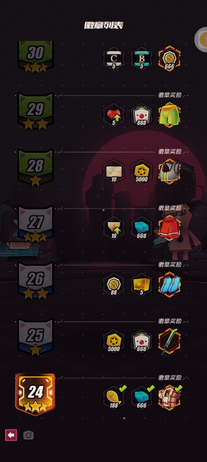 这不是故意卡着勋章等级嘛截图