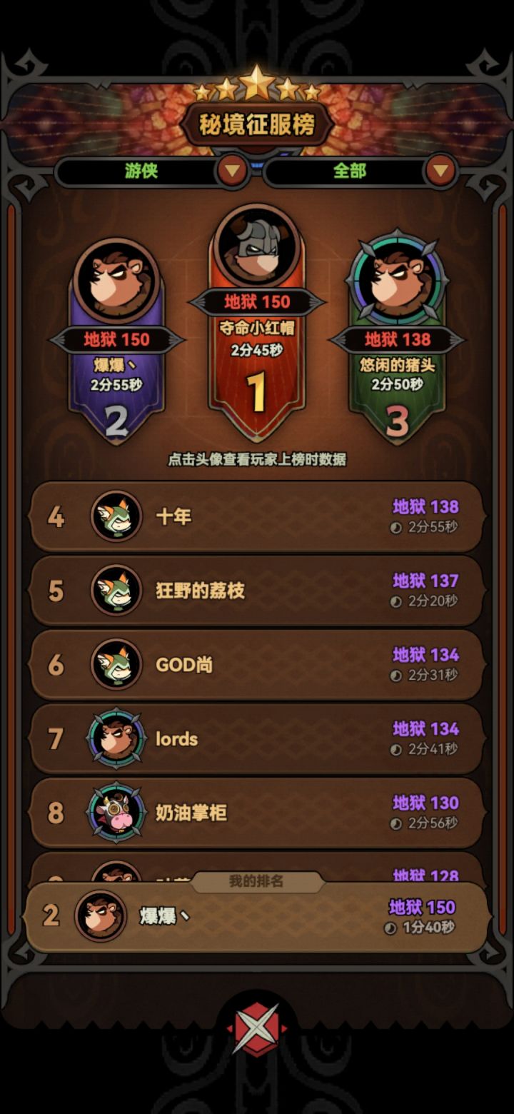 肝了两天终于通了，准备再去玩玩旋风斩了。截图