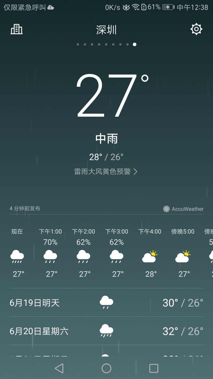 深圳真的只是中雨吗😊截图
