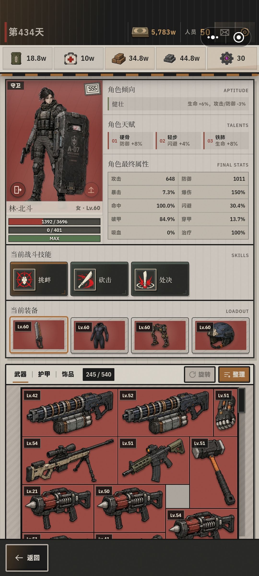 守卫毕业面板是怎么样的? 1