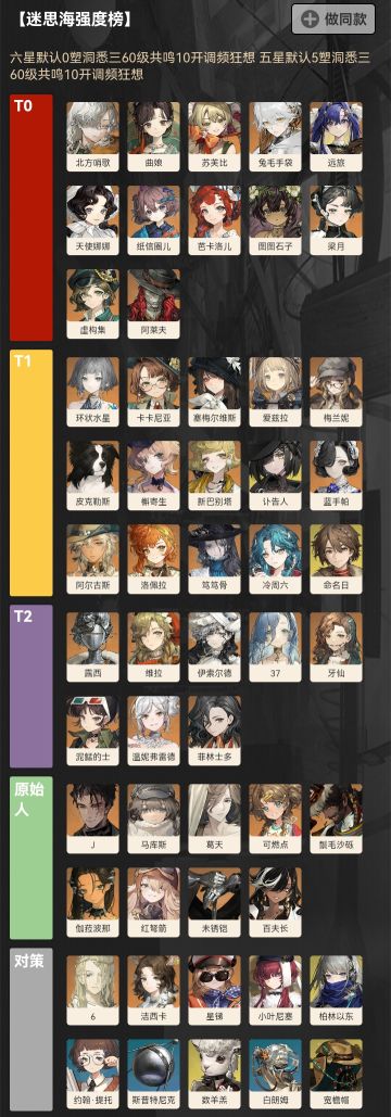 2.7版本个人迷思海强度榜