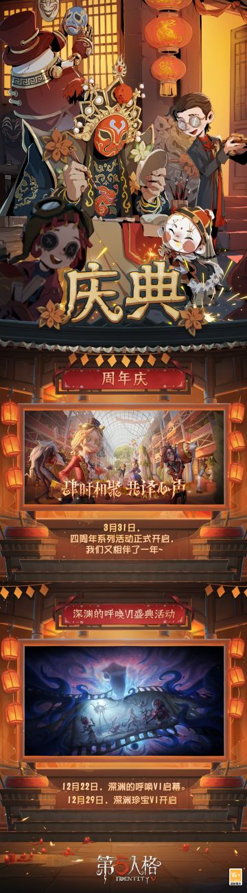 #第五人格# #第五人格五兔呈祥#
侦探们，新春快乐！
又到了分享过去一年的点滴记忆时刻，感谢你们依旧在我们身边。愿新的一年，能够和你们继续相伴成长！