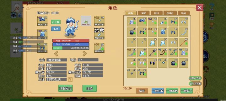 77级面板截图