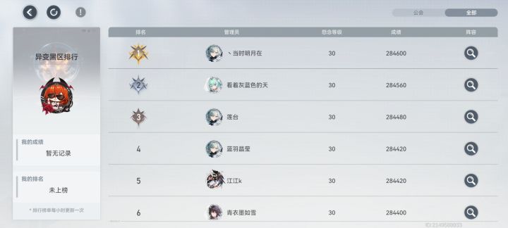 深空之眼黑区净化无成绩截图