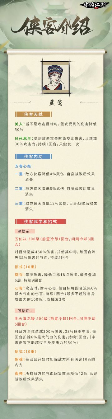 侠客信礼伍 | 五毒教主——蓝瓷