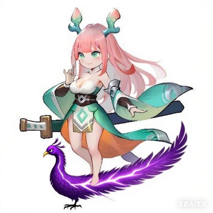 #道友坐骑共创 凤凰
1. 风格适配:Q版化凤凰形态,与人物卡通风格高度统一,比例协调不违和,整体视觉和谐 。
2. 视觉吸睛:紫色主调神秘炫酷,搭配电光特效,在纯色背景下辨识度拉满,“拉风”属性突出 。
3. 神话共鸣:凤凰本就象征祥瑞、涅槃,契合修真仙侠设定,强化人物“超凡逼格”,自带神秘力量感buff 。
4. 功能适配:体长覆盖人物,脚踩中心点的设计,既满足“坐骑”支撑需求,又简截图