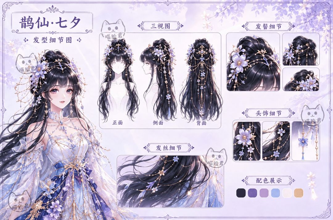 🌸游戏角色设计稿《鹊仙·七夕》🕊️ 4