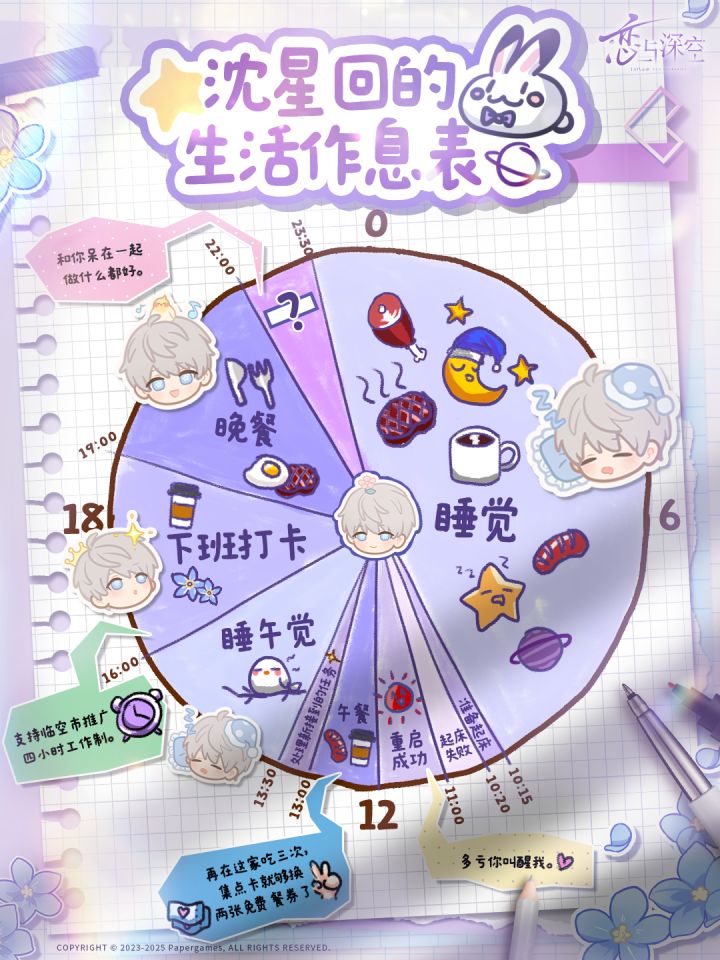 沈星回的作息截图