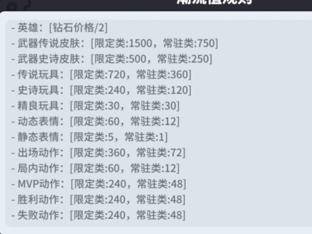 炫彩值权重问题 1