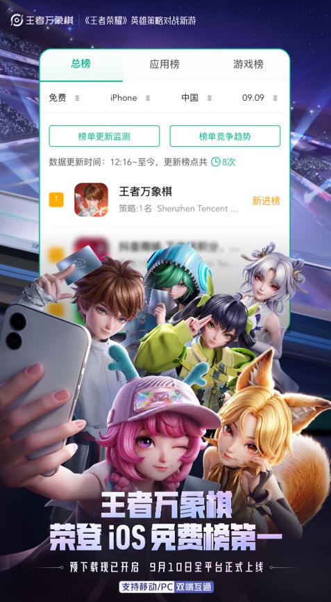 【快讯】持续霸榜iOS免费榜多平台爆火截图