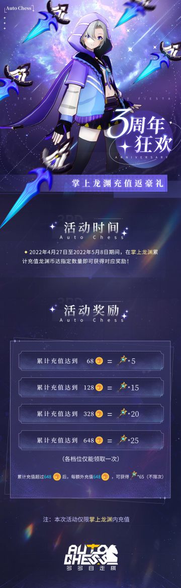 「多多三周年」丨掌上龙渊充值返豪礼