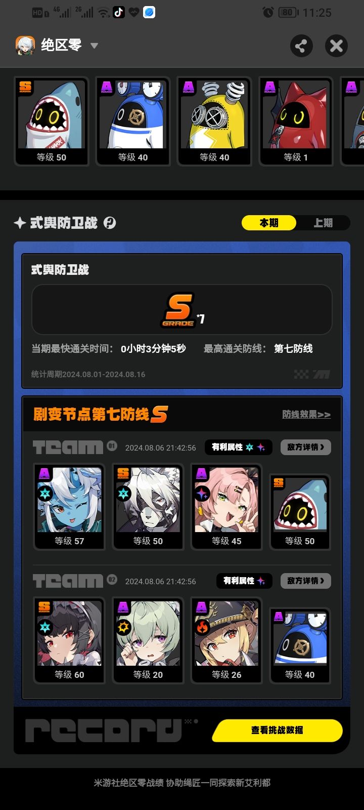 今天终于仓角二队全通s了 1