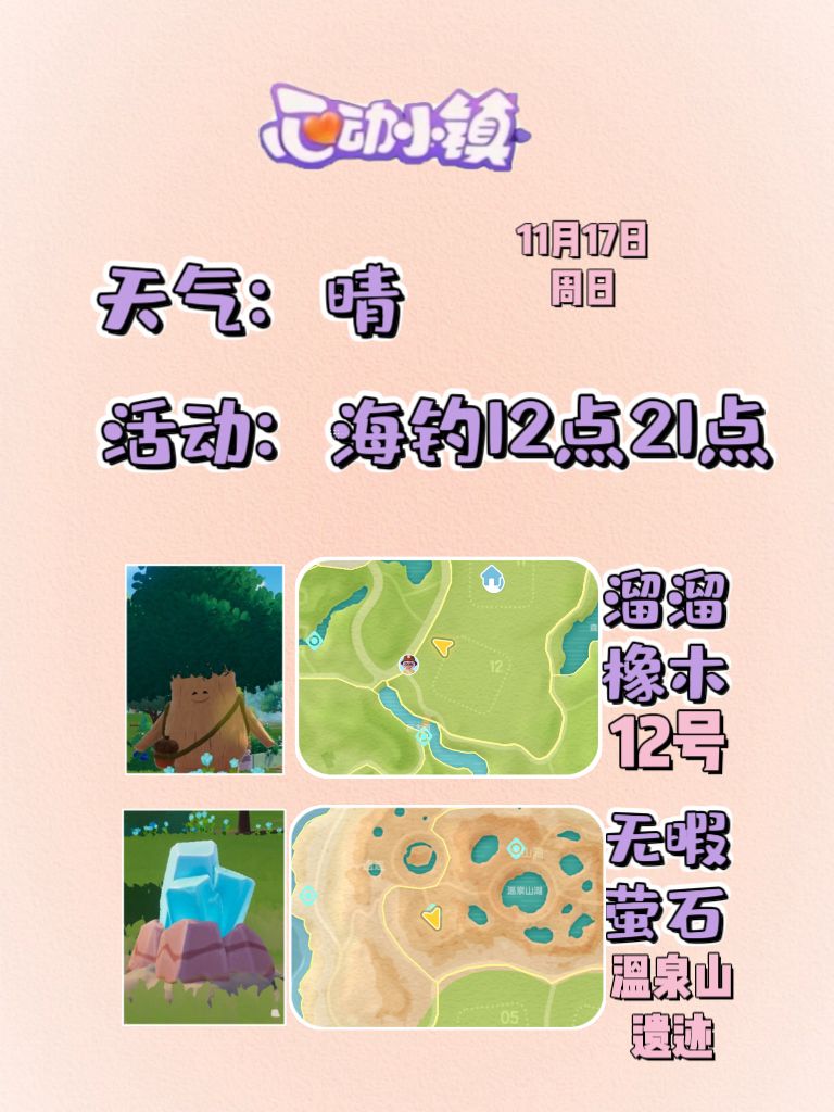 11月17日溜溜木萤石位置及活动摘要 2