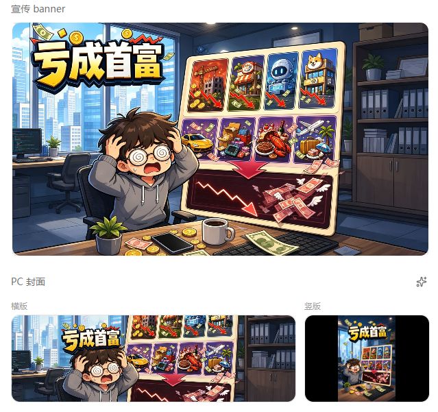 游戏发布前,生成首页素材,标题切除锁死? 2