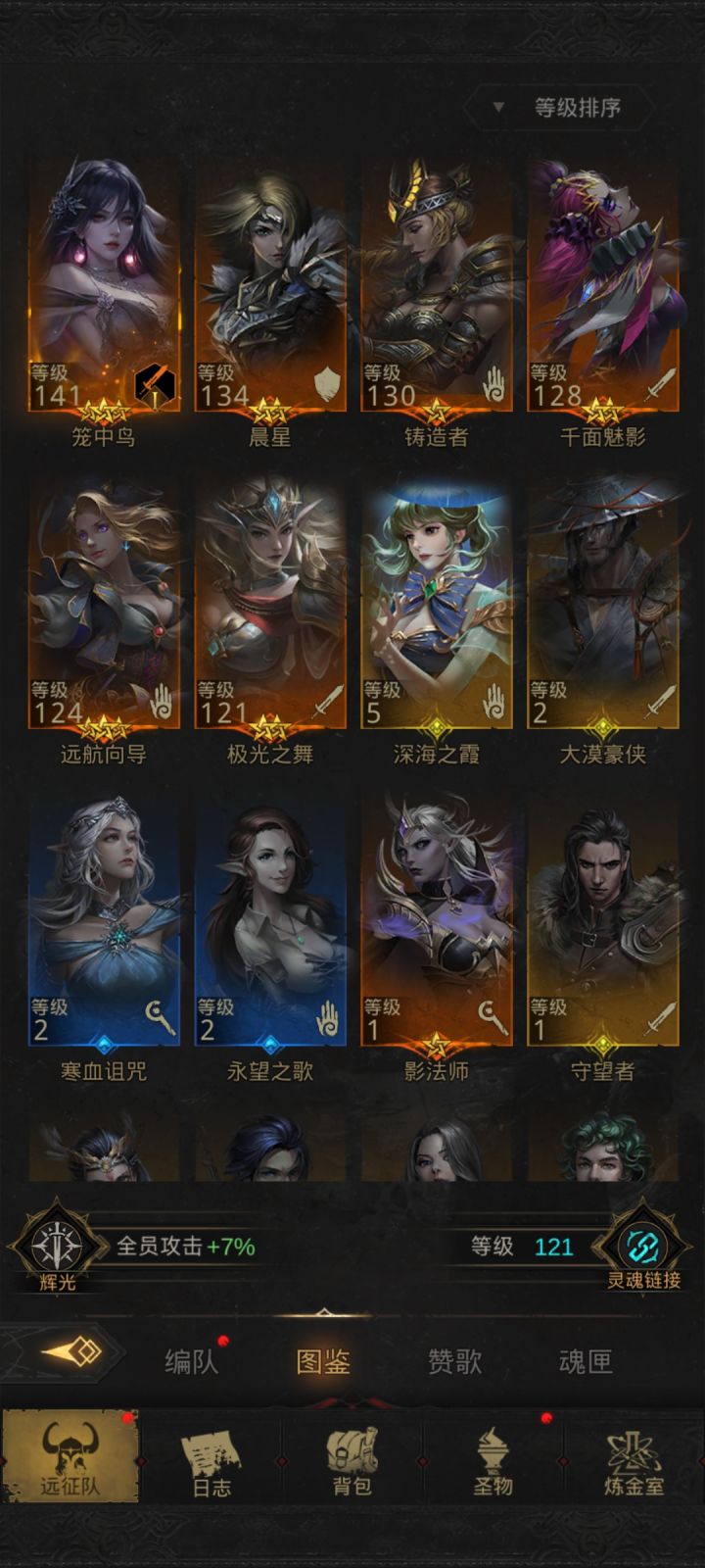 新人入坑五天，求助大佬阵容建议截图