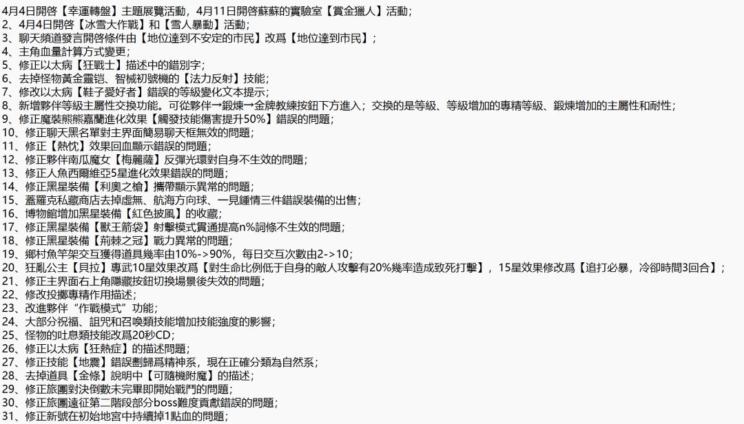 台服更新公告 4