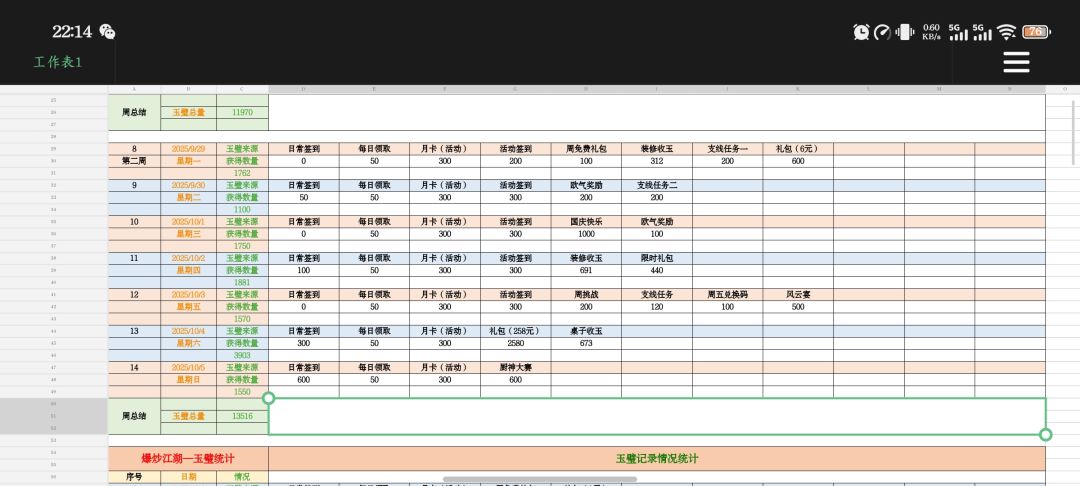 萌新收玉 五周情况汇报 4