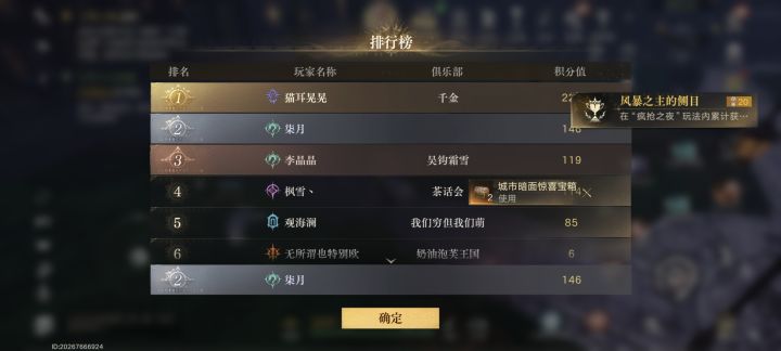 【第六天】+狂欢之夜第二名截图