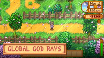 《星露谷物语》第一个光影模组来了！动态光束照亮户外场景