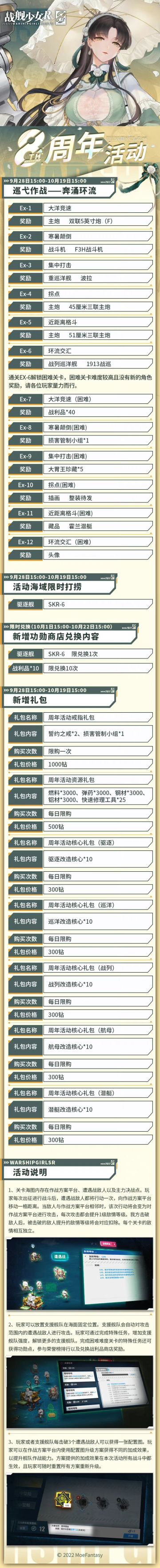 2022.9.28 不停机更新公告 & 巡弋作战——奔涌环流活动公告