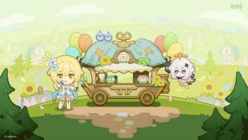 《原神》「微风饮游」网页活动壁纸展示