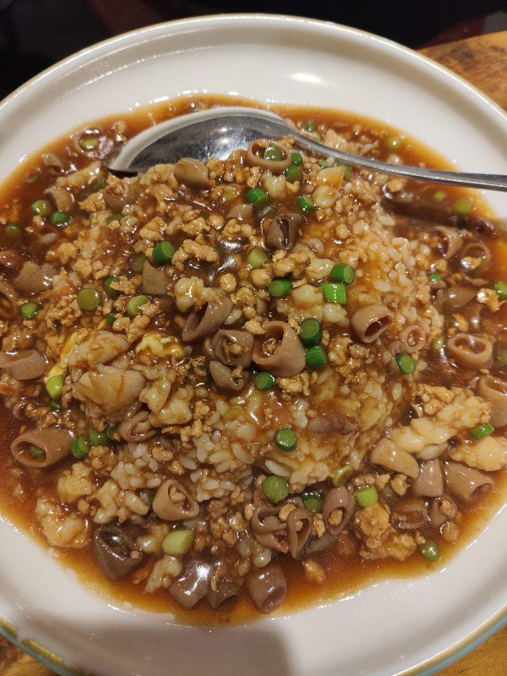 海肠捞饭火爆鱿鱼须腊八蒜炒猪肝截图