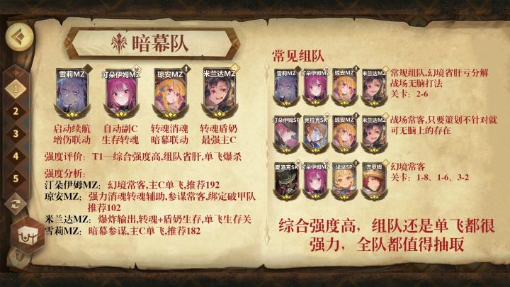 【新人求助】队伍搭配和卡池复刻相关截图