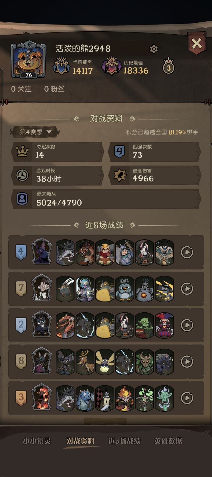 大佬们 有没有目前好用的烂分阵容截图