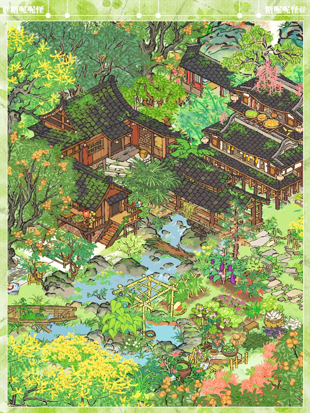 烟雨画池很难不爱啊啊啊,新建筑冷泉廊桥 3