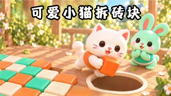 可爱小猫咪,帮你拆砖块,治愈又解压❗️截图