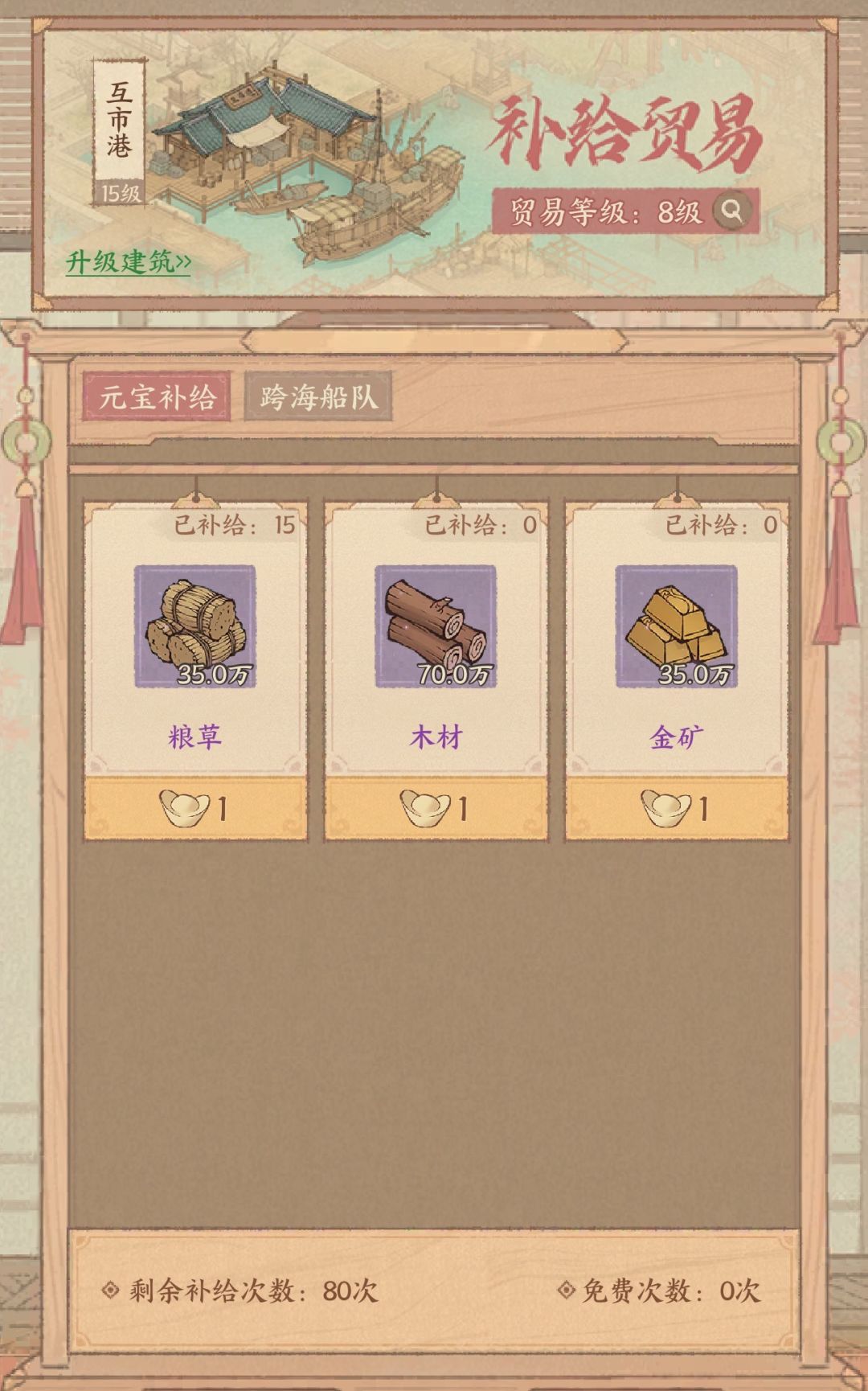 这城有良田互市港攻略 1