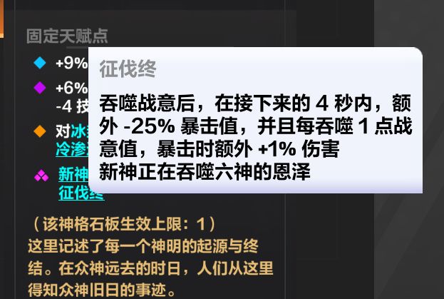 关于吞噬六神天赋疑似BUG问题 1