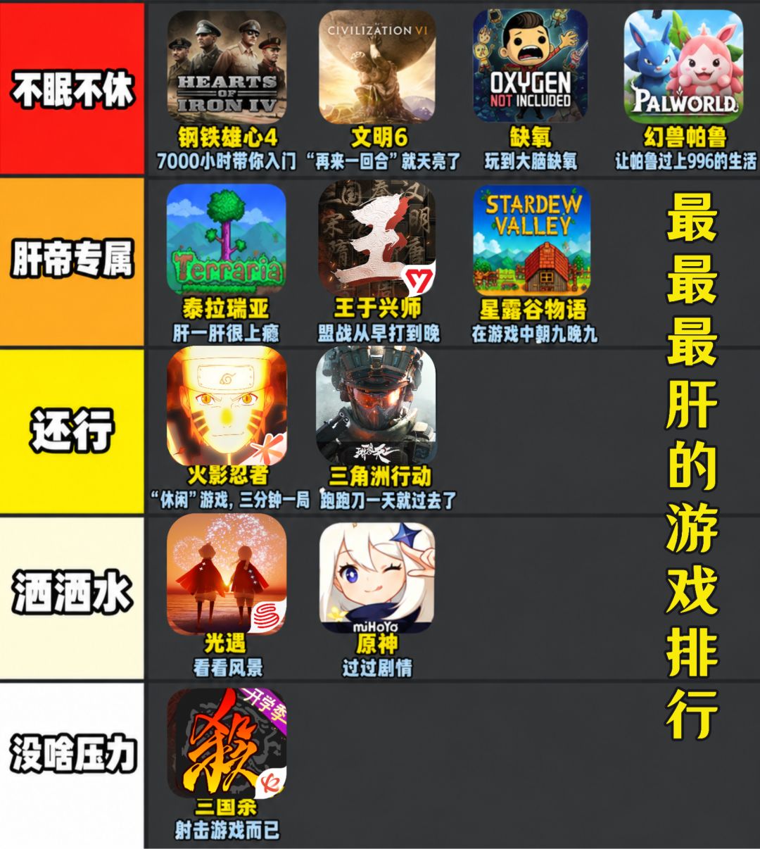 求推荐国庆肝的游戏 2