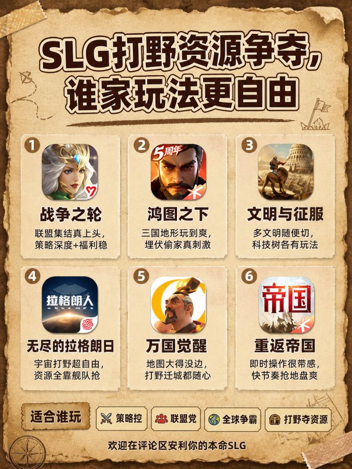 SLG打野资源争夺,谁家玩法更自由截图