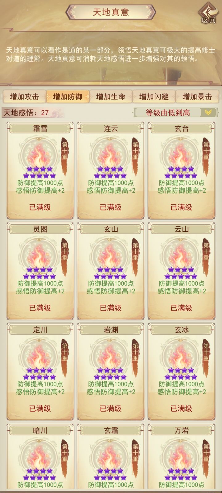 防御真意毕业截图