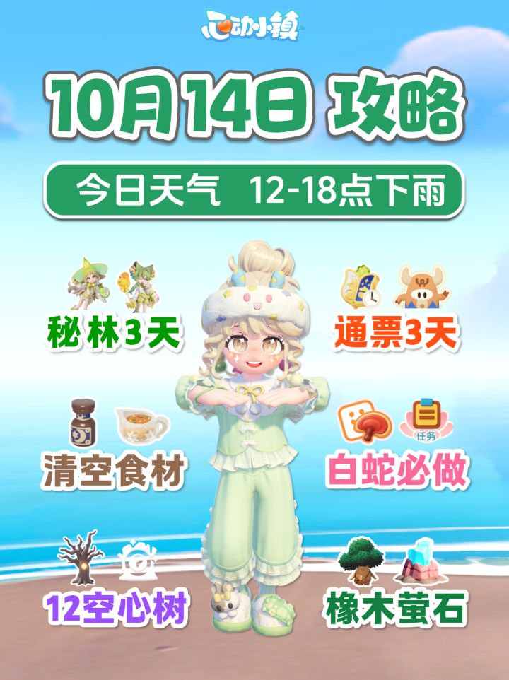 10月14日攻略 10蓝钻 秘林3天 通票3天 木石截图