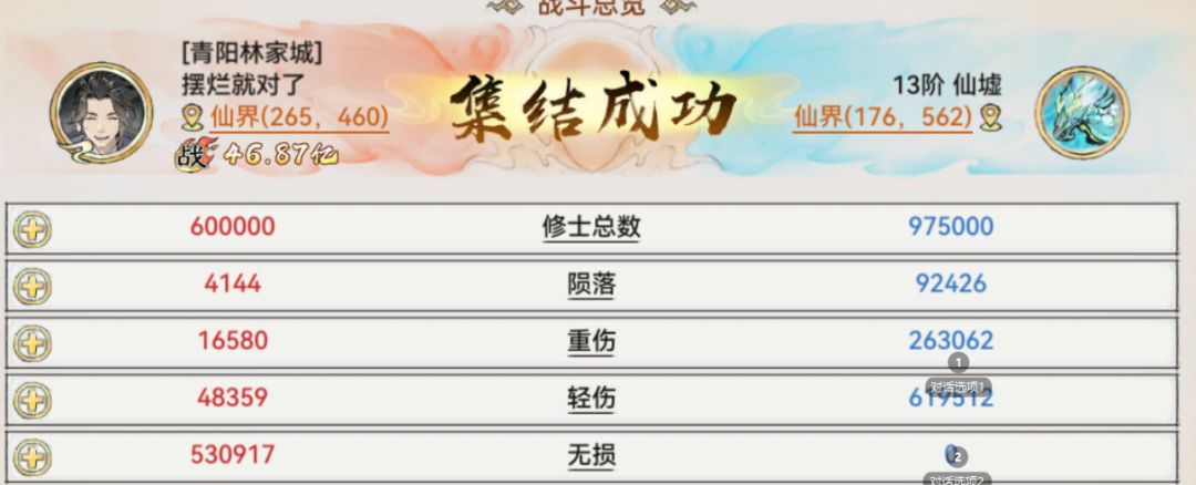 大概110%加成的时候可以打13阶仙了 2