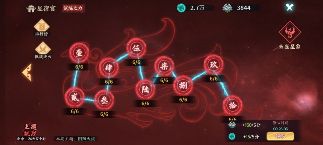 双金刚赛季星宿搞定，朱雀3耽误了一天截图