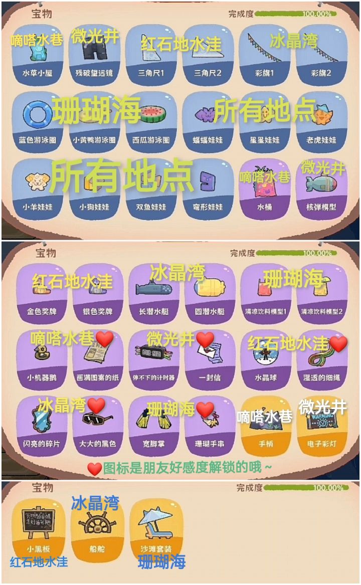 宝物100%啦(有标注地点)截图