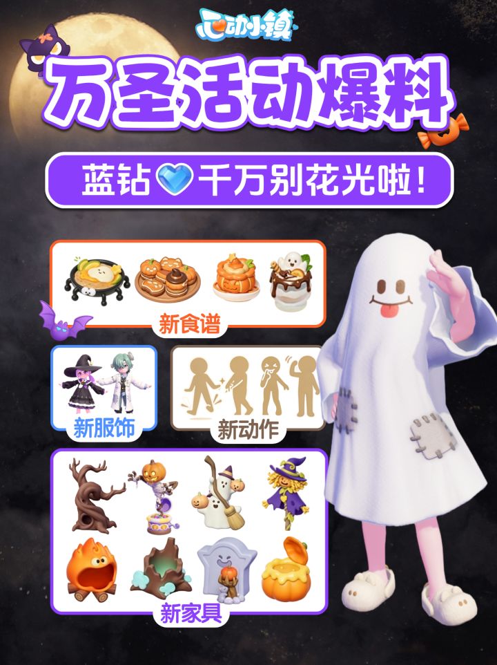 万圣节活动爆料 新食谱服饰家具载具动作 返场物品截图