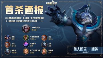 【公告】前夕终测“鱼人国王”精英难度挑战模式首杀通报！