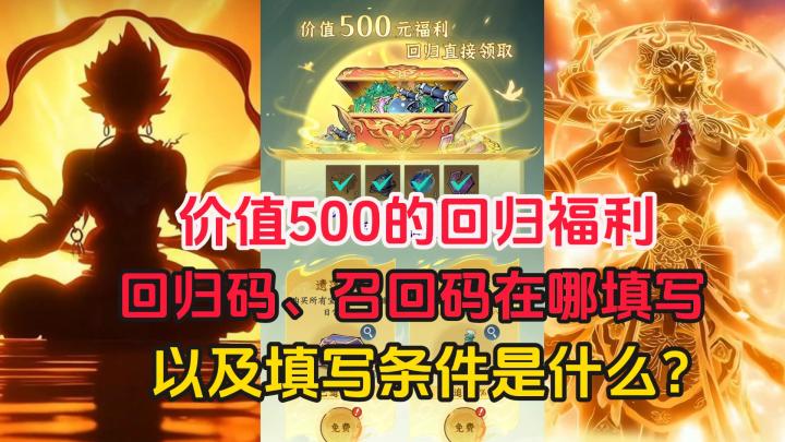 问剑长生:回归码、召回码在哪填写,以及填写条件是什么?截图